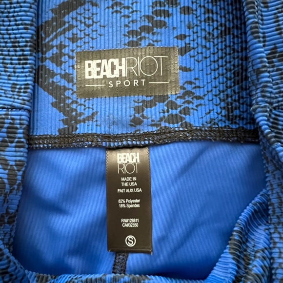 Beach Riot Leggings - Blue and Black Snake Print - NWOT - Size Small - Picture 4 of 7